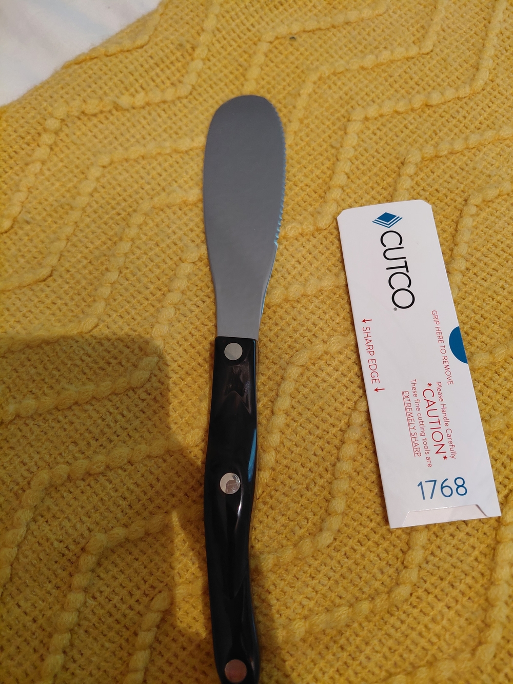 Cutco Black Spread Knife - Black